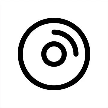 Disc line icon vector illustration isolated on white background Stock Illustration