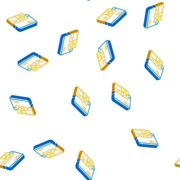 Disc with operating system isometric icon seamless pattern Stock Illustration