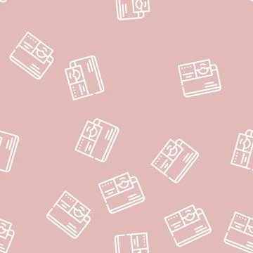 Disc with operating system line vector seamless pattern Stockillustratie