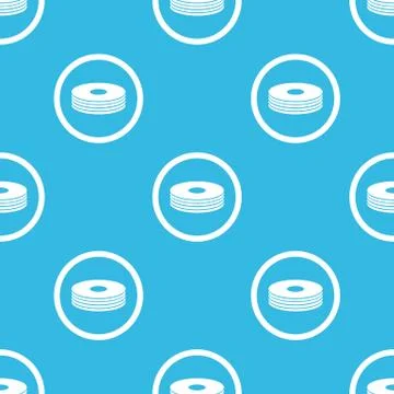 Disc pile sign blue pattern Stock Illustration