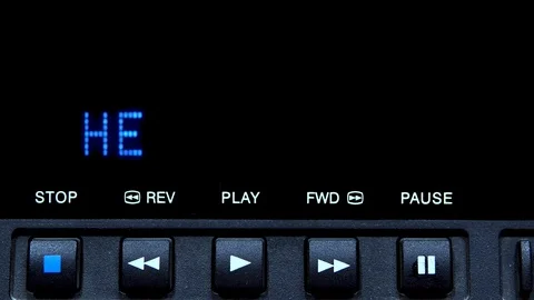 Disc player with screen. The word "hello" is written on the screen Stock Footage 114088725