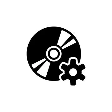 Disc Setting Flat Vector Icon Stock Illustration