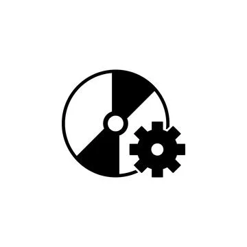 Disc Setting Flat Vector Icon イラスト素材