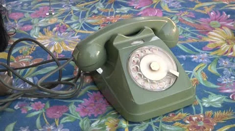 Disc telephone. Stock Footage 10725560