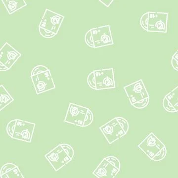 Disc vinyl with rap line vector seamless pattern Stock Illustration