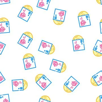 Disc vinyl with rap vector seamless pattern Illustrazione stock