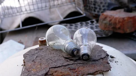 Discarded Bulbs on Rust Stock-Footage 293197494