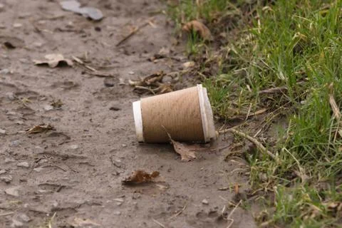 Discarded Drinks Cup Foto stock