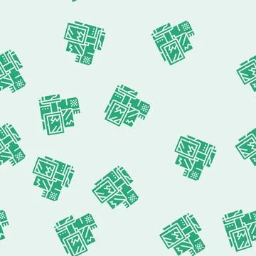 Discarded laptops monitors e waste pollution glyph seamless pattern 스톡 일러스트