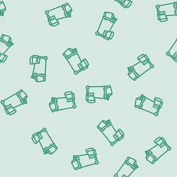 Discarded laptops monitors e waste pollution line vector seamless pattern Stockillustratie