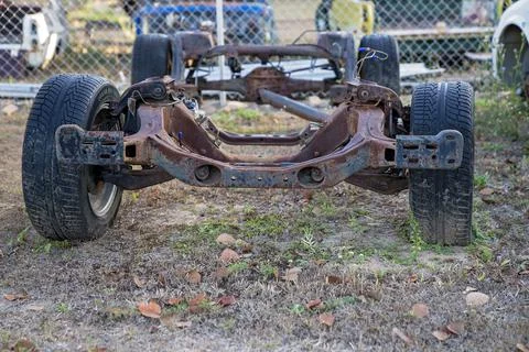 Discarded Old Car Chassis Stock Photos