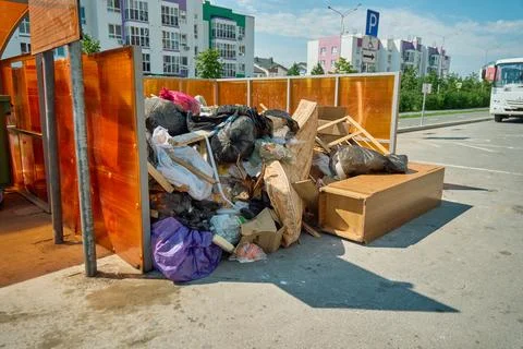 Discarded Old Worn Out Spring Mattress Thrown Outside Illegal Garbage Dump Ne Photos