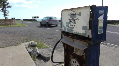 Discarded Petrol Pumps Stock Footage 52941615