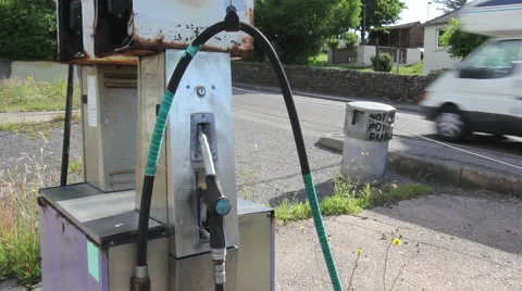 Discarded Petrol Pumps Stock Footage 52960995