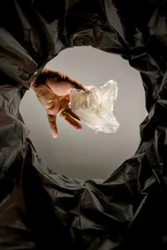 Discarded plastic bag Stock Photos