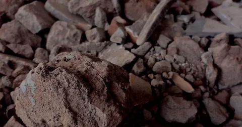 Discarded rusty iron point crow bar / pry bar / gunapam, concrete breaking Stock Footage 118431246
