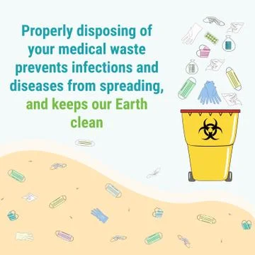Discarded single-use safety face masks pollute beaches and Ocean Stock Illustration