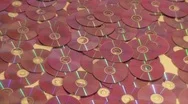 Discarted Defective Dvd S - Dvd / Cd Pollution Stock Footage