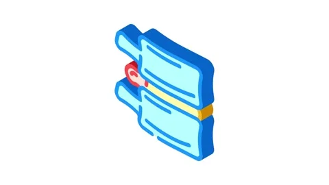 Discectomy surgery isometric icon animation Stock Footage 327283143