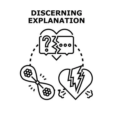 Discerning explanation of complex human relationships Stock Illustration