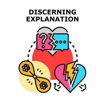 Discerning explanation of complex human relationships Stock Illustration