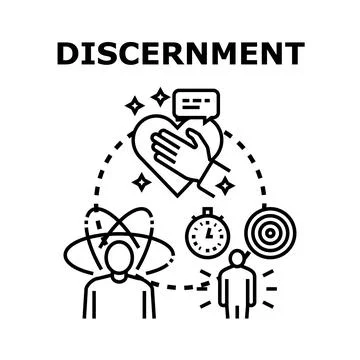 Discernment concept vector icon illustration for decision making Stock Illustration
