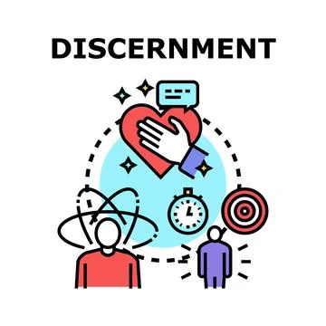 Discernment concept vector icon illustration for decision making Stock Illustration
