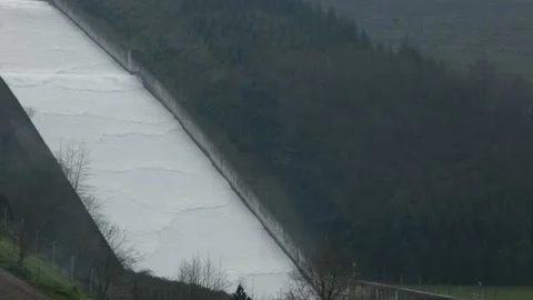 Discharge of dam water Stock Footage 171190525