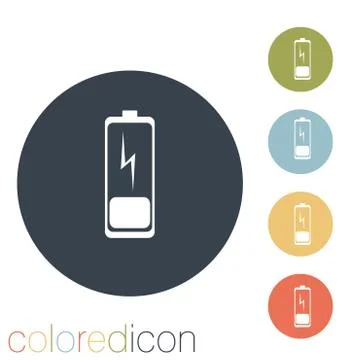 Discharged battery. Stock Illustration