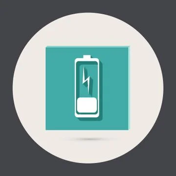 Discharged battery. Stock Illustration