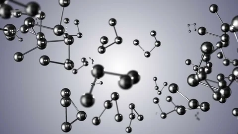 Discharged space. the molecules are far apart. Video stock 83986968