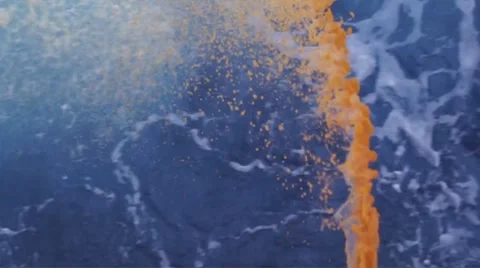 Discharges into the ocean Stock Footage 8692726