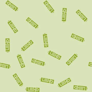 Discharging battery glyph vector seamless pattern Illustrazione stock