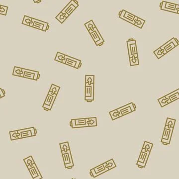 Discharging battery line vector seamless pattern Stock Illustration