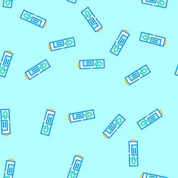 Discharging battery vector seamless pattern Stock Illustration
