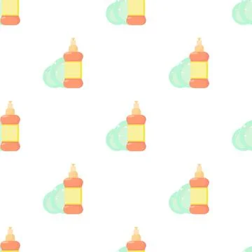 Dischwashing liquid pattern seamless vector 스톡 일러스트