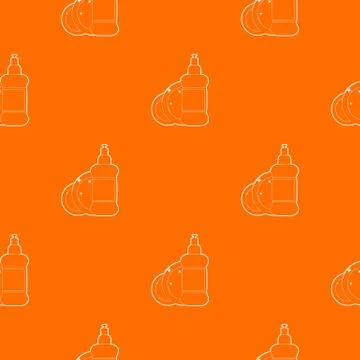Dischwashing liquid pattern vector orange Illustrazione stock