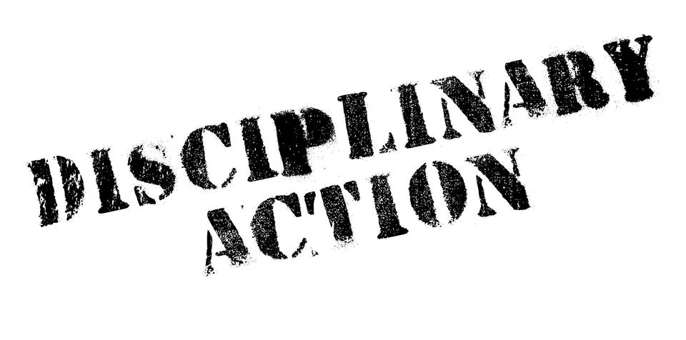 Disciplinary Action rubber stamp Stock Illustration