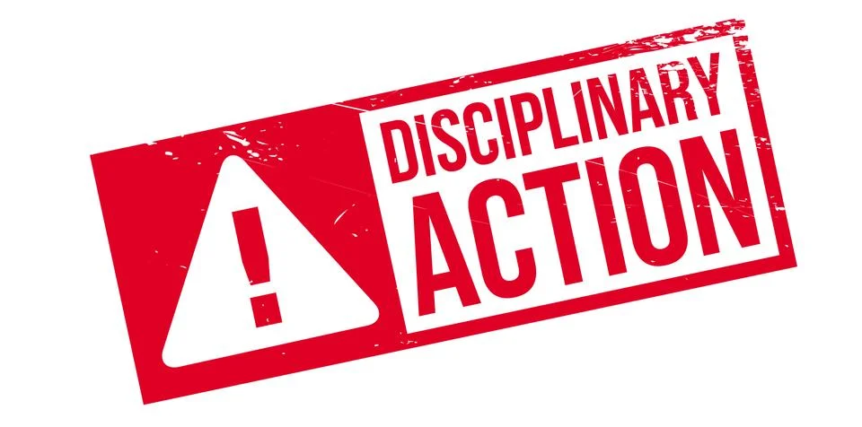 Disciplinary Action rubber stamp Illustrazione stock