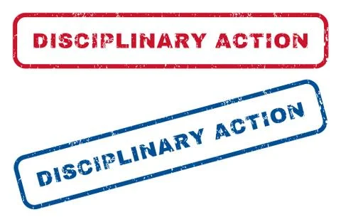 Disciplinary Action Rubber Stamps Stock Illustration