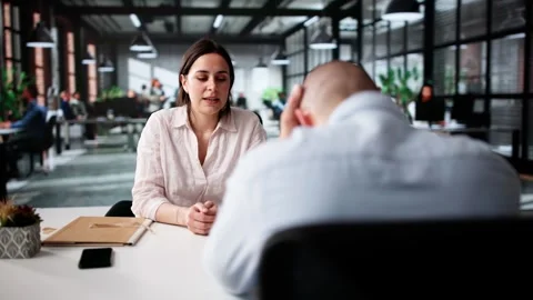 Disciplinary Meeting And Hiring Interview Mistakes Stock Footage 310804250