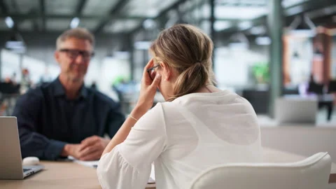 Disciplinary Meeting In Office Stock Footage 336366487
