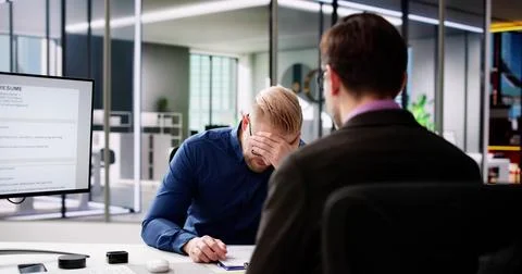 Disciplinary Meeting Or Interview Fail In Office Foto stock
