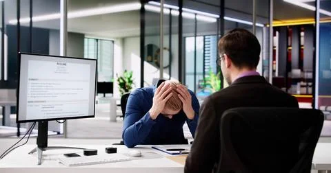 Disciplinary Meeting Or Interview Fail In Office Foto stock