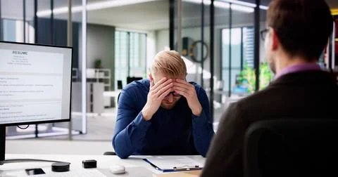 Disciplinary Meeting Or Interview Fail In Office Foto stock