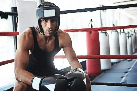 Discipline makes all the difference. Portrait of a young man training in a Stock Photos