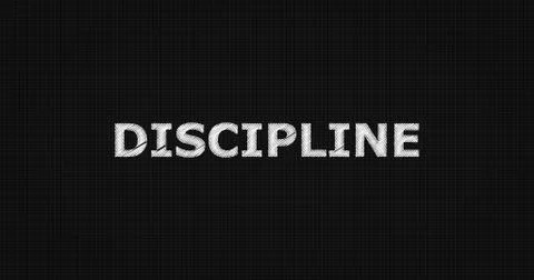 DISCIPLINE text on board Stock Illustration