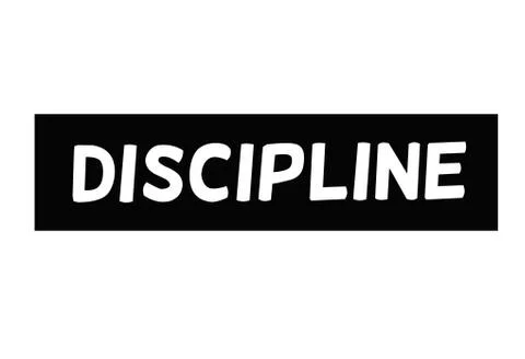 Discipline typographic stamp Illustrazione stock