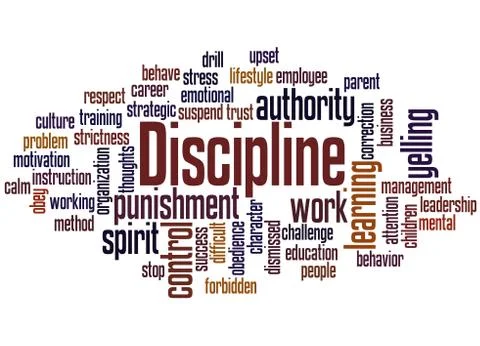 Discipline word cloud concept 2 Stock Photos
