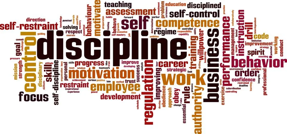 Discipline word cloud Stock Illustration